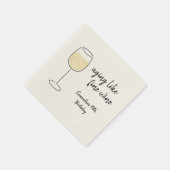 ワインホワイトワ素晴らしインガラス誕生日のような熟成 スタンダードカクテルナプキン (角)