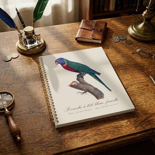 ワインボインコの雌、Trichoglossus moluccanus プランナー手帳