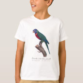 ワインボインコの雌、Trichoglossus moluccanus Tシャツ (正面)