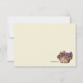 ワインボトルとぶどうの結婚式返信カード 招待状 (裏面)