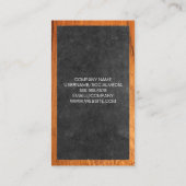 ワインボトルとオープナー |木材 名刺 (裏面)