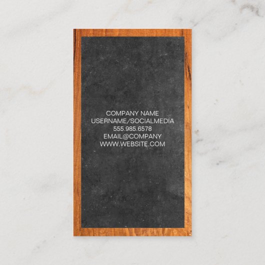 ワインボトルとオープナー |木材 名刺 (裏面)