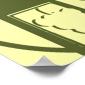 ワインボトルとガラスポップ・アートのアート ポスター (角)