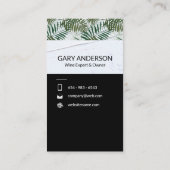 ワインボトルとガラスロゴ 名刺 (裏面)