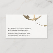 ワインボトルとグラス |シルバークラシックブラック 名刺 (裏面)