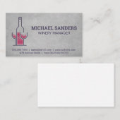 ワインボトルとグラス |ロモダンゴ 名刺 (正面/裏面)