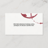 ワインボトルとグラス | ワインの汚れテクスチャ 名刺 (裏面)