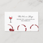 ワインボトルとグラス |ワインの汚れ 名刺 (裏面)