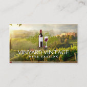 ワインボトルとグラス | ヴィネヤードエステート 名刺 (正面)