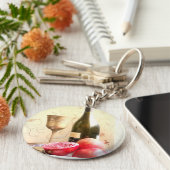 ワインボトルとザクロ キーホルダー (側面)