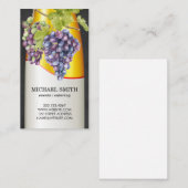 ワインボトルとブドウつる植物 名刺 (正面/裏面)