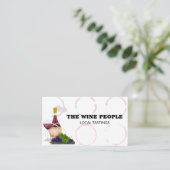 ワインボトルとブドウ |ワイナリー |ワインの汚れ 名刺 (スタンド正面)
