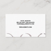 ワインボトルとブドウ |ワイナリー |ワインの汚れ 名刺 (裏面)