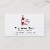 ワインボトルとブドウ 名刺 (正面)