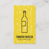 ワインボトルとワインのアクセサリパターン 名刺 (正面)