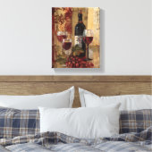 ワインボトルとワイングラス キャンバスプリント (インサイチュ (寝室))