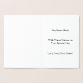 ワインボトルと栓抜き - クラシックなお祝い 箔カード (内部)