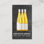 ワインボトルと石板 名刺 (正面)