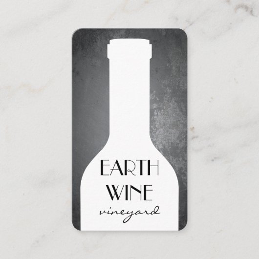 ワインボトルと背素朴景 名刺 (正面)