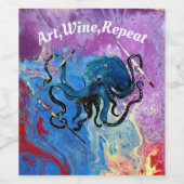 ワインボトルのアートラベル ワインラベル (シングルラベル)