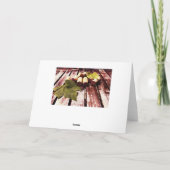 ワインボトルのコルクとブドウ感謝していの葉あなた サンキューカード (裏面)