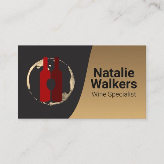 ワインボトルのロゴ 名刺 (正面)