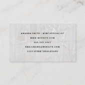 ワインボトルのロゴ |大理石背景 名刺 (裏面)