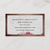 ワインボトルのロゴ |大理石 | QRコード 名刺 (裏面)