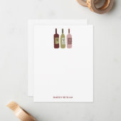 ワインボトルひな形ノートカード ノートカード (正面/裏面インサイチュ)