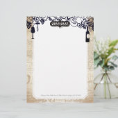 ワインボトルぶどうグルメフードメニューレターヘッド (スタンド正面)