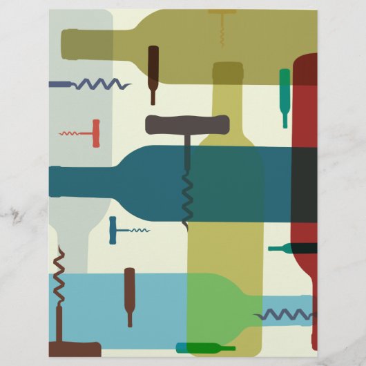 ワインボトルをテーマにしたチラシ チラシ (正面)