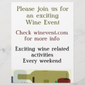 ワインボトルをテーマにしたフライヤー チラシ (裏面)