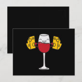 ワインボトルを持ち上げるチーズ 面白い スナッチスクワット バーベル シーズンポストカード (正面/裏面)