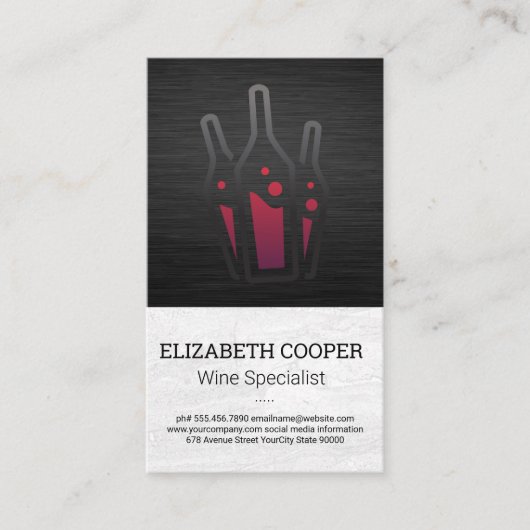 ワインボトルアイコン 名刺 (正面)