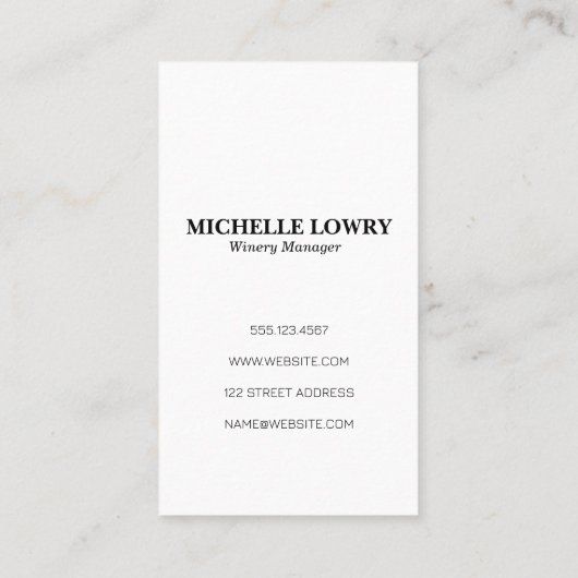 ワインボトルアート 名刺 (裏面)