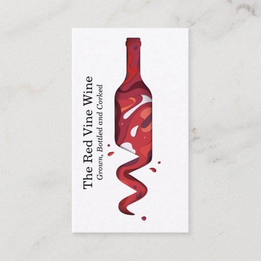 ワインボトルアート 名刺 (正面)