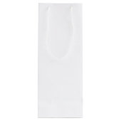 ワインボトルイラスト - 現代の白い名前 ワインギフトバッグ (裏面)