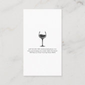 ワインボトルガラスグラフィックス |木材の背景 名刺 (裏面)