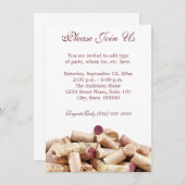 ワインボトルキャップの招待状 招待状 (正面/裏面)