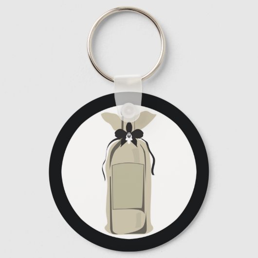 ワインボトルキーチェーン キーホルダー (正面)