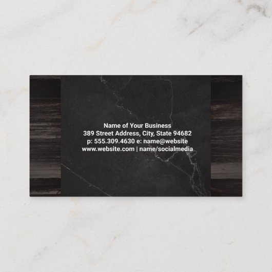 ワインボトルグラスとブドウ | テースティングス 名刺 (裏面)