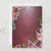 ワインボトルグラスバラブルゴーニュブライダルシャワー 招待状 (裏面)