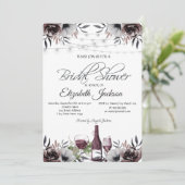 ワインボトルグラスライトバラブライダルシャワー 招待状 (スタンド正面)