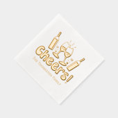 *ワインボトルグラス応援ファミリー/会社名 箔ナプキン (右)