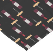 ワインボトルコルクスクリューパターン ロングテーブルランナー (コーナー)