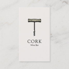 ワインボトルコルクスクリュ 名刺