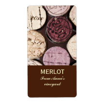 ワインボトルコルクボトルラベル