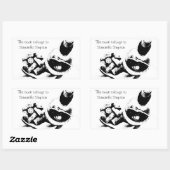 ワインボトルコークススケッチカスタム蔵書票 長方形シール (シート)