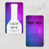 ワインボトルシック素朴背景 名刺 (正面/裏面)