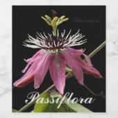 ワインボトルシール，パッシフローラ ワインラベル (シングルラベル)